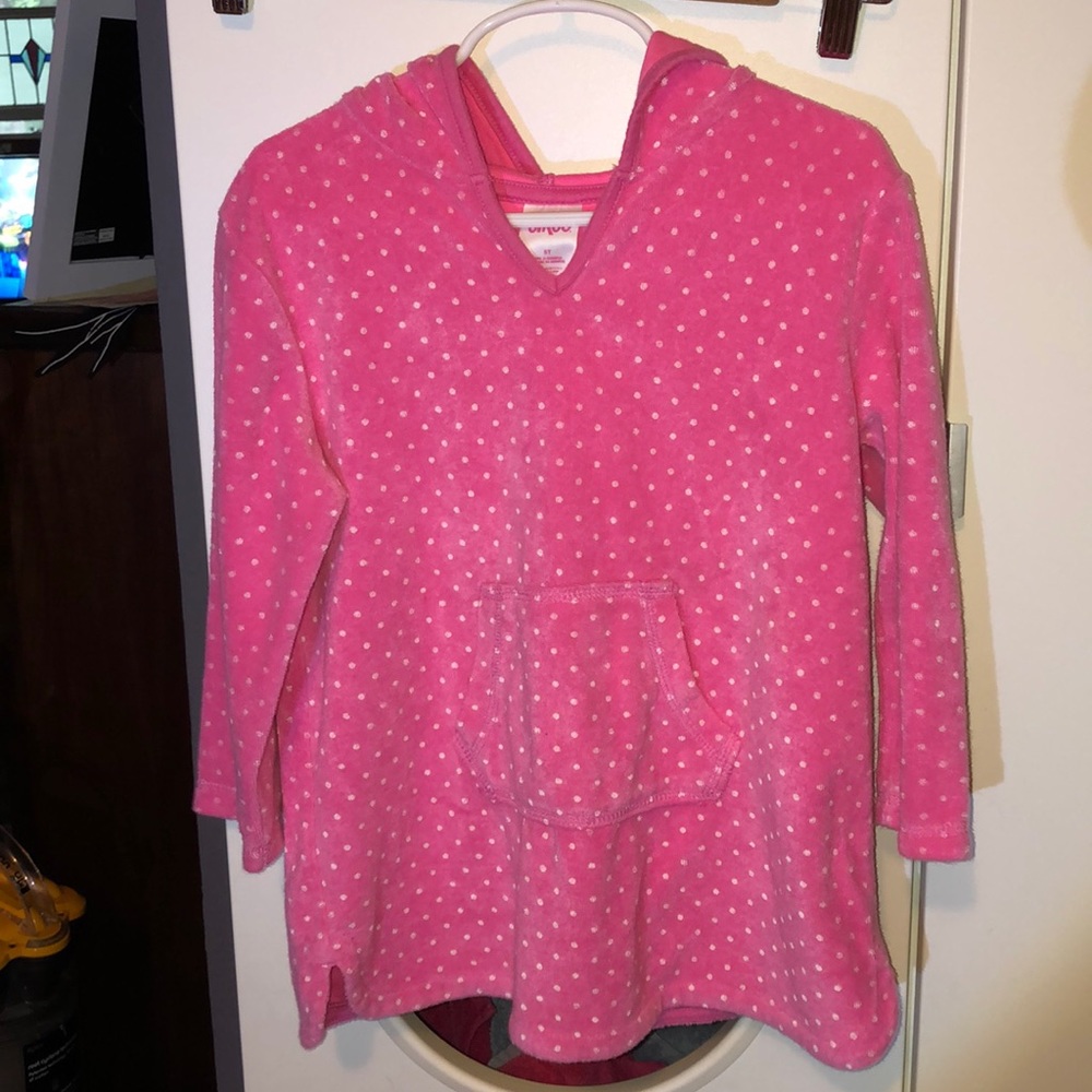 Circo Pink Polka Dot Swim Hooded Cover 5T